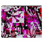 Pink Checker Graffiti  Cosmetic Bag (XXXL)