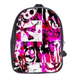 Pink Checker Graffiti  School Bag (XL)