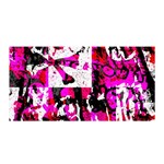 Pink Checker Graffiti  Satin Wrap