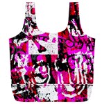 Pink Checker Graffiti  Full Print Recycle Bag (XXL)