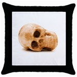 White Skull Throw Pillow Case (Black)