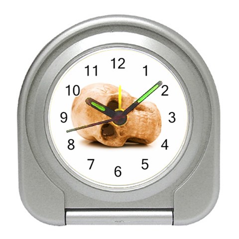 White Skull Travel Alarm Clock from UrbanLoad.com Front