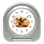 White Skull Travel Alarm Clock