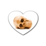 White Skull Heart Coaster (4 pack)