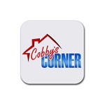 CobbysCorner Logo 10x10 Rubber Square Coaster (4 pack)
