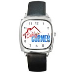 CobbysCorner Logo 10x10 Square Metal Watch