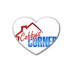 CobbysCorner Logo 10x10 Heart Coaster (4 pack)