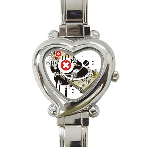 music Heart Italian Charm Watch from UrbanLoad.com Front