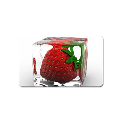 Strawberry Ice cube Magnet (Name Card) from UrbanLoad.com Front