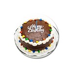 Birthday Cake Magnet 3  (Round)