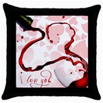 Wine Love Throw Pillow Case (Black)