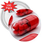 Heart Capsule 3  Button (100 pack)