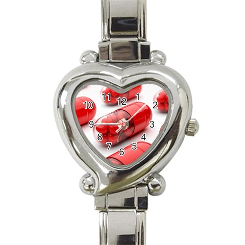Heart Capsule Heart Italian Charm Watch from UrbanLoad.com Front