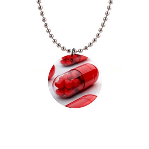 Heart Capsule 1  Button Necklace from UrbanLoad.com Front