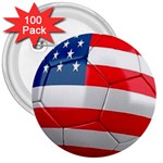 usa soccer 3  Button (100 pack)