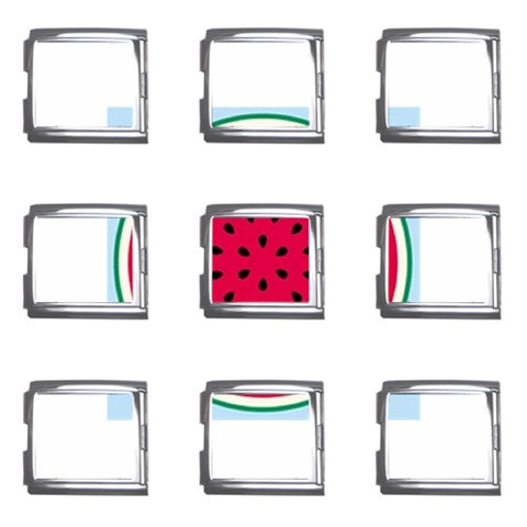 watermelon Mega Link Italian Charm (9 pack) from UrbanLoad.com Front