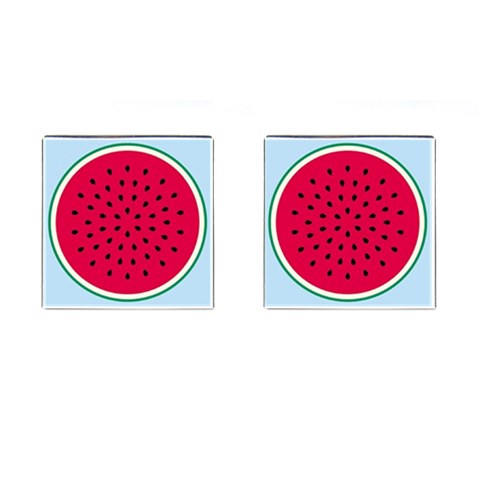 watermelon Cufflinks (Square) from UrbanLoad.com Front(Pair)