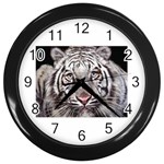 white tiger Wall Clock (Black)