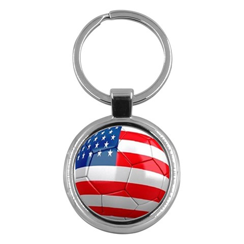 usa soccer Key Chain (Round) from UrbanLoad.com Front