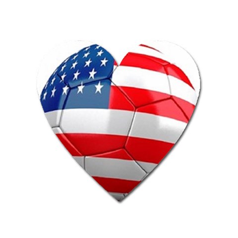 usa soccer Magnet (Heart) from UrbanLoad.com Front