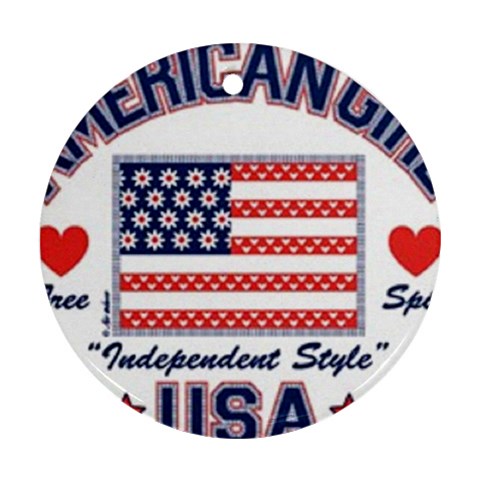 usa 2 Ornament (Round) from UrbanLoad.com Front