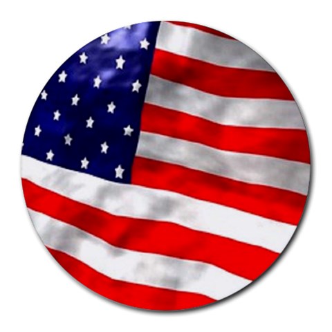 usa Round Mousepad from UrbanLoad.com Front