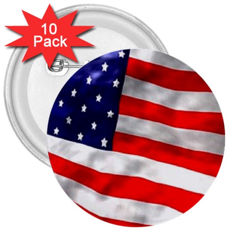 usa 3  Button (10 pack) from UrbanLoad.com Front
