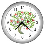 tree Wall Clock (Silver)