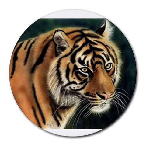 tiger Round Mousepad from UrbanLoad.com Front