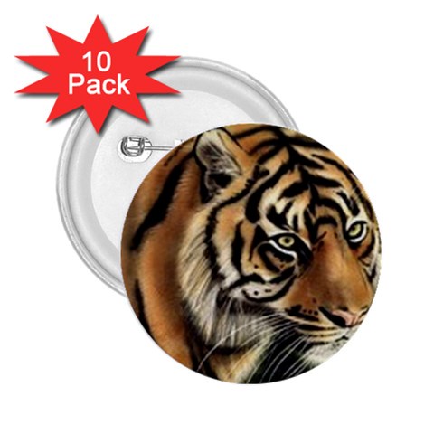 tiger 2.25  Button (10 pack) from UrbanLoad.com Front