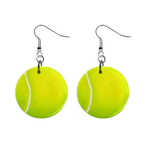 tennis 1  Button Earrings from UrbanLoad.com Front