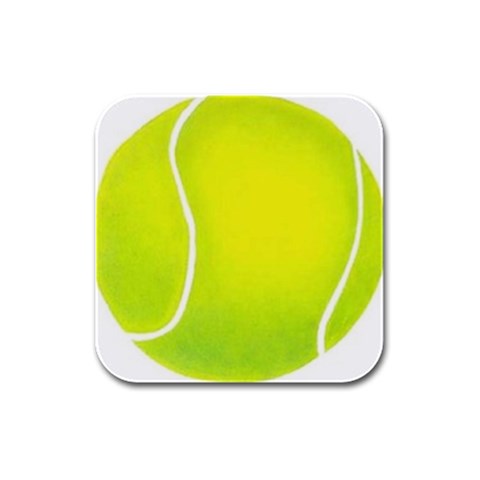 tennis Rubber Square Coaster (4 pack) from UrbanLoad.com Front