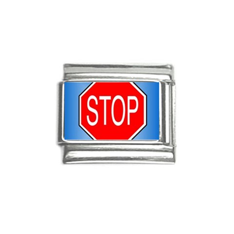 stopsign Italian Charm (9mm) from UrbanLoad.com Front