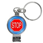 stopsign Nail Clippers Key Chain