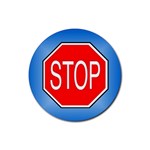 stopsign Rubber Coaster (Round)