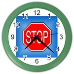stopsign Color Wall Clock