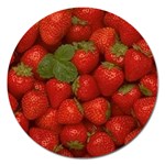 strawberries Magnet 5  (Round)