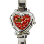 strawberries Heart Italian Charm Watch