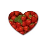 strawberries Rubber Coaster (Heart)