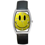 smiley face Barrel Style Metal Watch