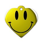 smiley face Dog Tag Heart (One Side)