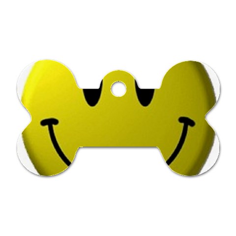 smiley face Dog Tag Bone (One Side) from UrbanLoad.com Front