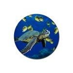 sea turtle Rubber Coaster (Round)