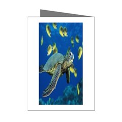 sea turtle Mini Greeting Cards (Pkg of 8) from UrbanLoad.com Left