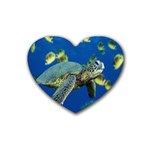 sea turtle Rubber Coaster (Heart)