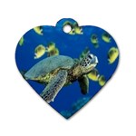 sea turtle Dog Tag Heart (One Side)
