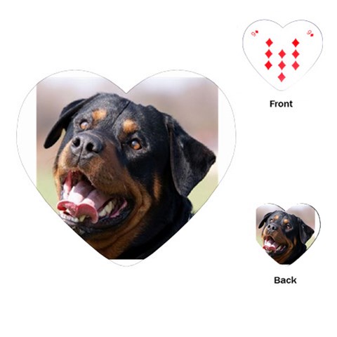 rottweiler Playing Cards (Heart) from UrbanLoad.com Front