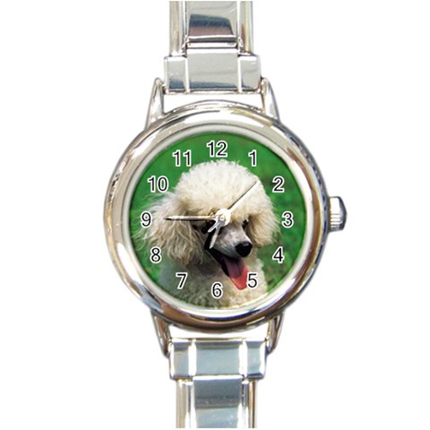 poodle Round Italian Charm Watch from UrbanLoad.com Front