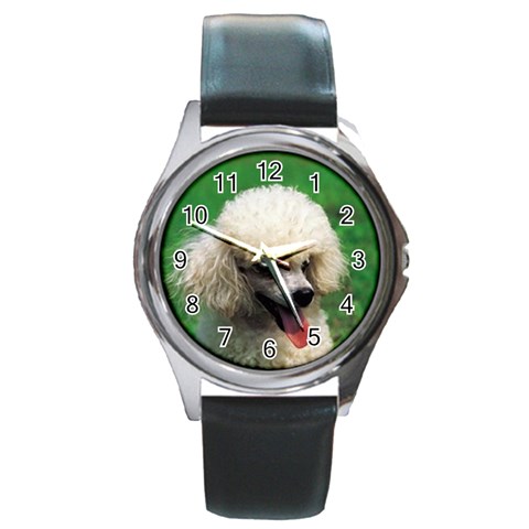 poodle Round Metal Watch from UrbanLoad.com Front