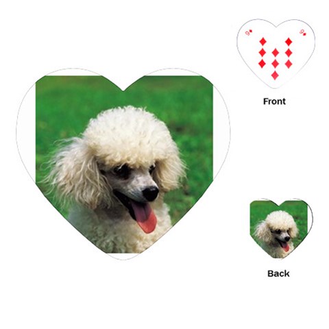 poodle Playing Cards (Heart) from UrbanLoad.com Front